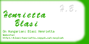 henrietta blasi business card